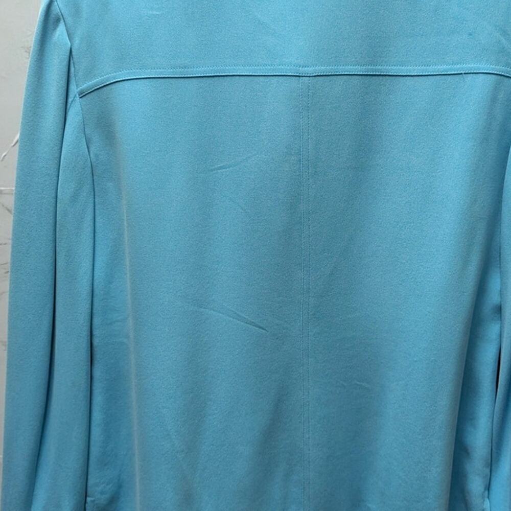 Jones New York Sky Blue Shacket Blazer Minimalist Career 8 button Up Vintage - Picture 7 of 9